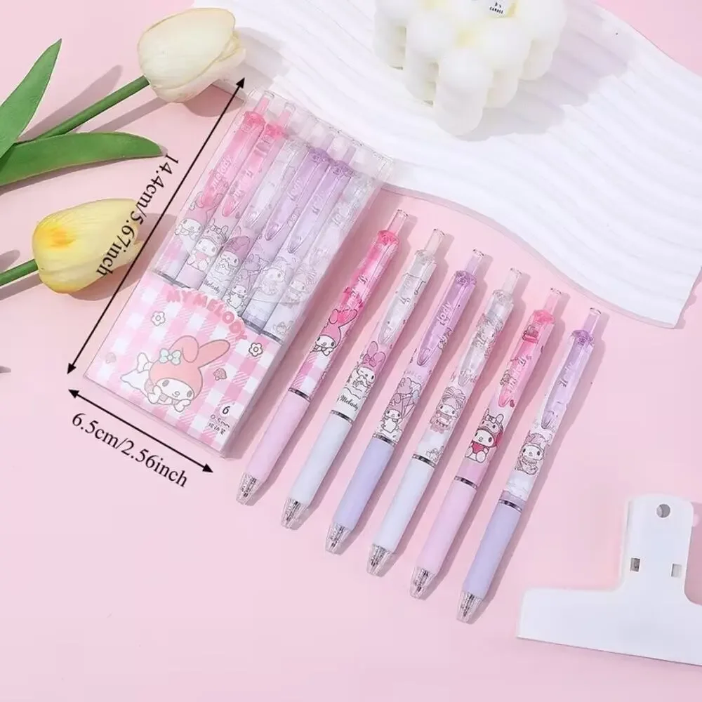#PC-159 Hello Kitty & Friends Pochacco 6 pack Pens, Black Gel 0.5mm